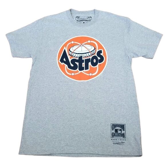 Houston Astros Mitchell Ness Cooperstown collection Astrodome Heather Gray Shirt - Picture 1 of 3